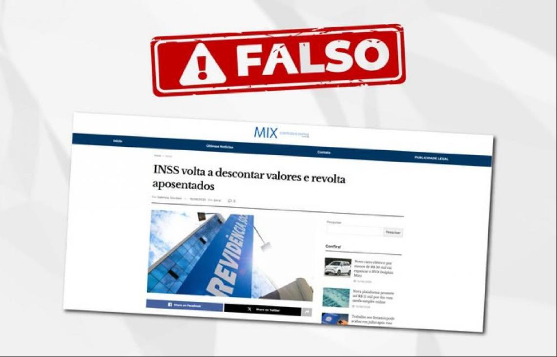 É falso que o INSS voltou a descontar valores de aposentados e pensionistas